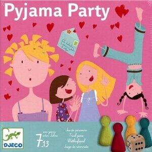 New Sealed Djeco SocialGame -Pyjama Party - Girl's sleepover Board Game Age 7-13